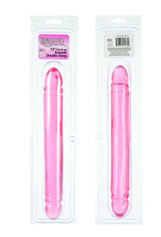 Translucence 12 inch smooth double dildo