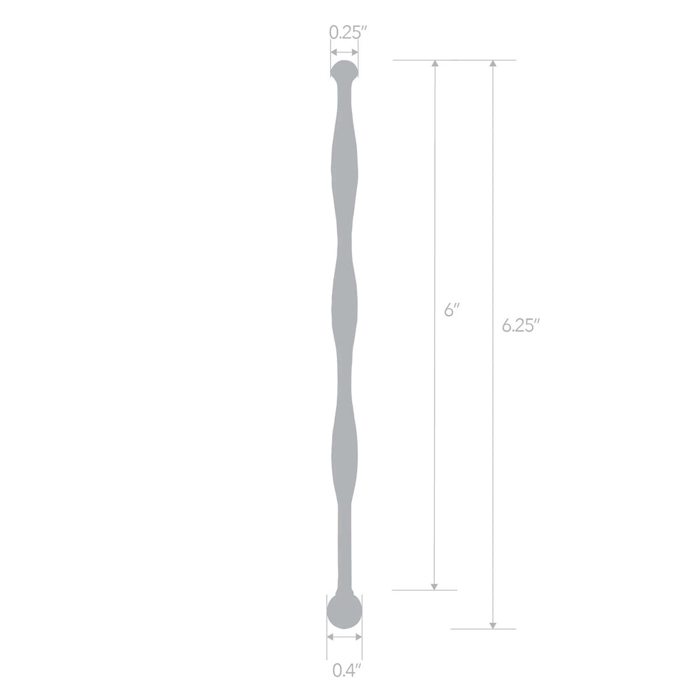 6 Inch Stainless Steel Wavy Urethral Sound