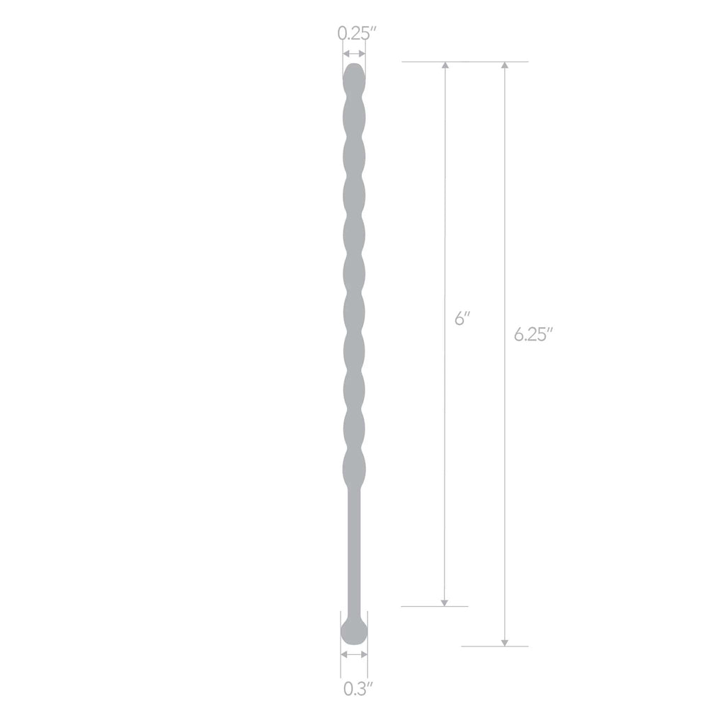 6 Inch Stainless Steel Teardrop Urethral Sound