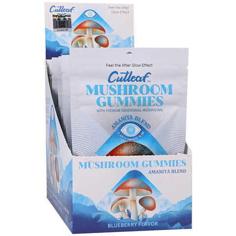 Cutleaf Mushroom Gummies Amanita Blend Blueberry 10 Pack