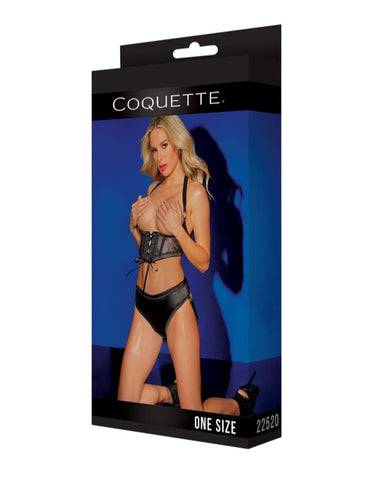 Black Label Harness & Panty Black O/s