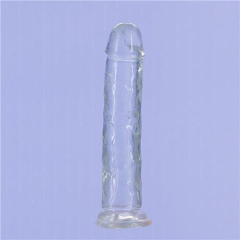 Addiction Crystal 7 Vertical Dong Clear Tpe W/ Bullet "