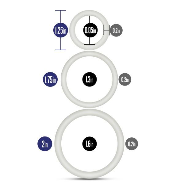 Performance VS4 Pure Premium Silicone Cockring Set White