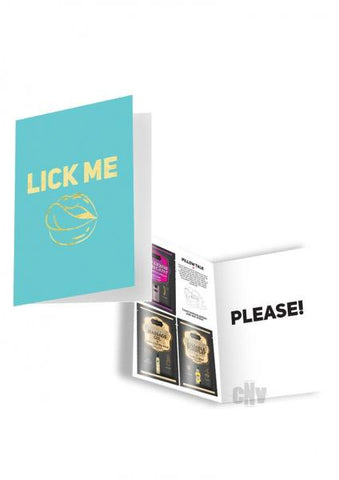 Naughty Notes Greeting Card Lick Me