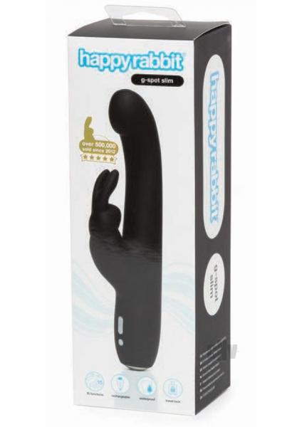 Happy Rabbit Slimline G-Spot Rechargeable Vibrator Black
