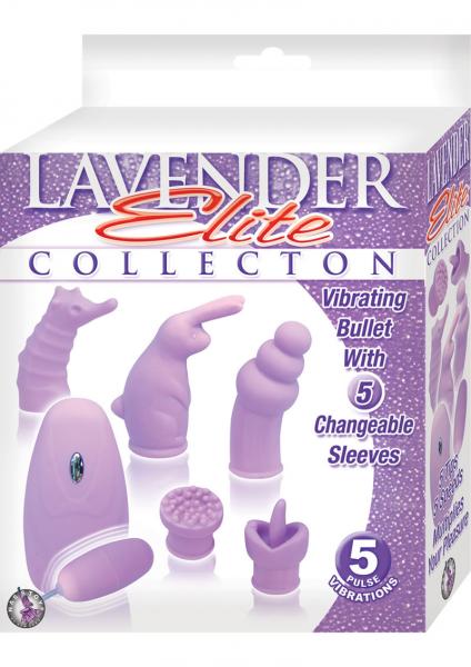 Elite Collection Vibrating Bullet 5 Changeable Sleeves - Purple