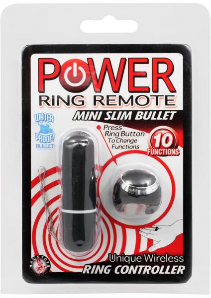 Power Ring Remote Mini Slim Bullet Black