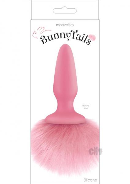 Bunny Tails Pink Silicone Butt Plug