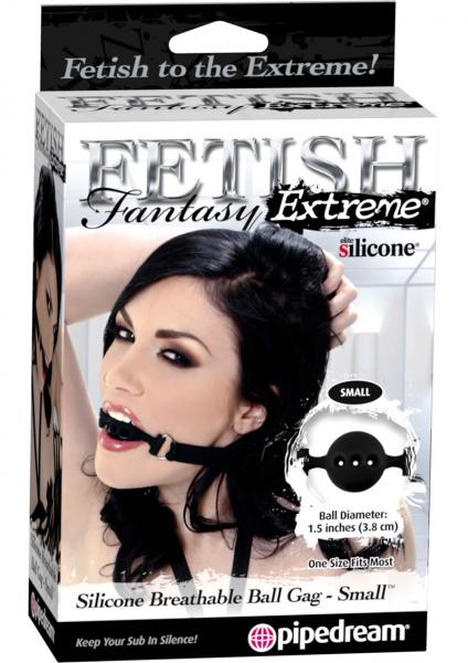 Fetish Fantasy Black Silicone Breathable Small Ball Gag O/S