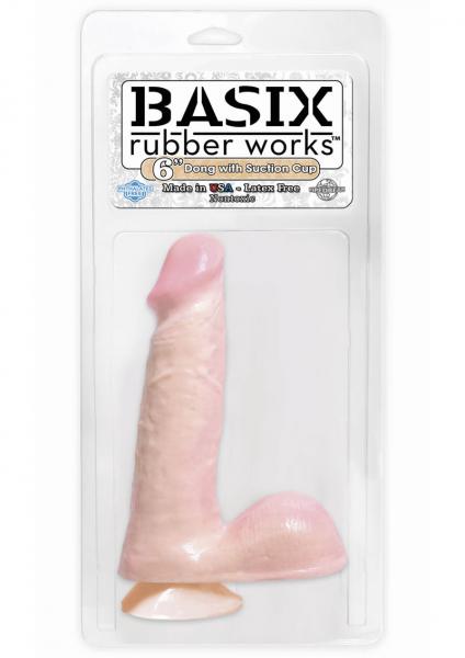Basix Rubber Works 6 Inch Dong - Beige