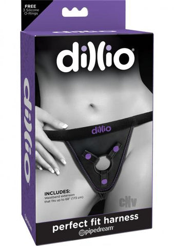 Dillio Purple Perfect Fit Harness Black O/S