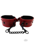 Rouge Anaconda Leather Wrist Cuff Burgundy Black