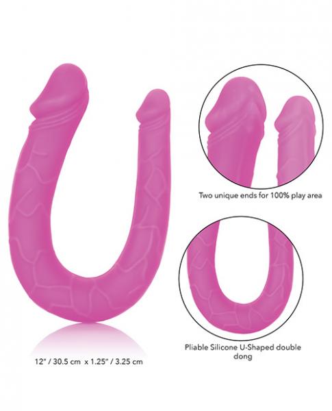 Silicone Double Dong AC/DC Dong Pink