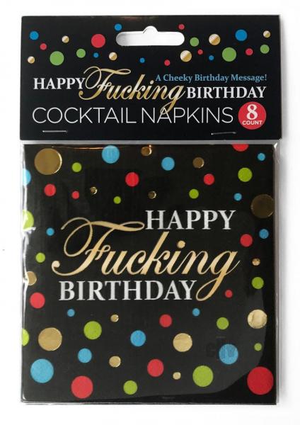 Happy Fn Birthday Napkins 8pk