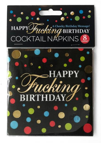 Happy Fn Birthday Napkins 8pk