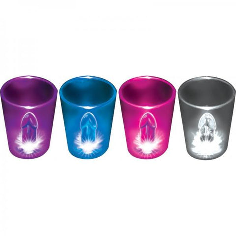 Light Up Cock Shot Glasses 12 Per Display