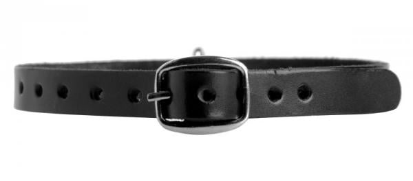 Unisex Leather Choker With O-Ring M/L