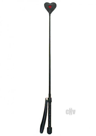 Heart Tip Crop Black with Red Detail