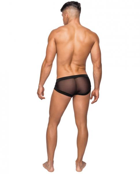 Hoser Stretch Mesh Micro Mini Shorts Black Small