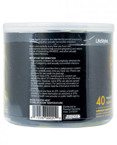Lifestyles Skyn Non-Latex Condoms Bowl Of 40