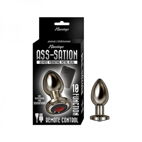 Ass-sation Remote Vibe Metal Plug Black