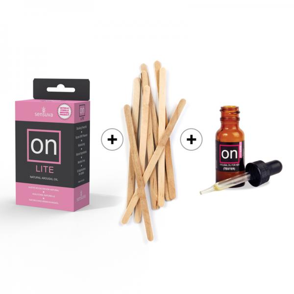 Sensuva On Lite Arousal Oil 5ml Medium Box 12 Piece + Tester/sticks Refill Kit