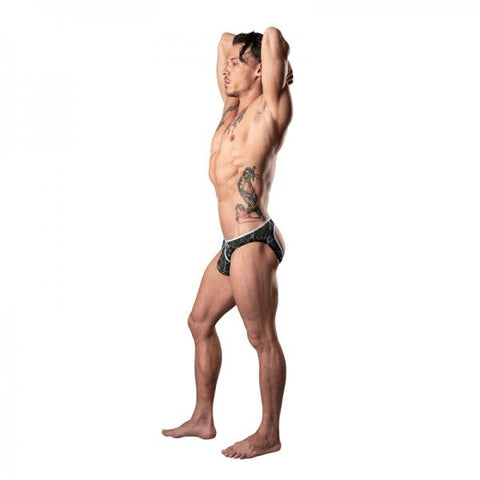 Marble Mesh Moonshine Jock Black L/xl