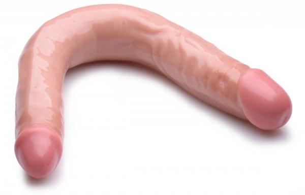 Realistic 16 Inches Double Dong Beige