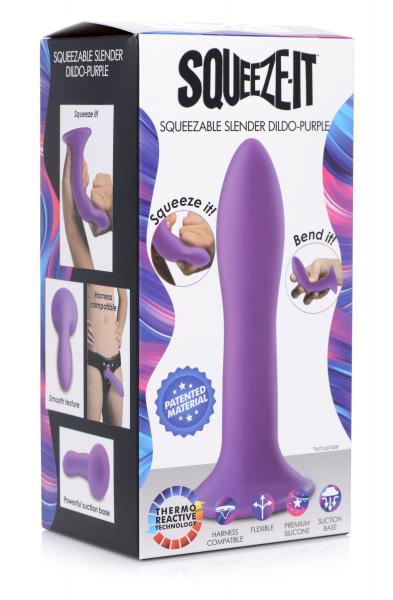Squeeze-it Slender Dildo Purple