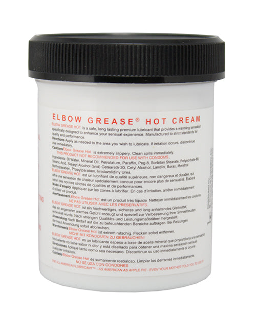 Elbow Grease Hot Cream - 4 Oz Jar