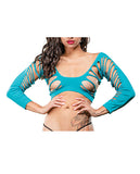 Beverly Hills Naughty Girl Crotchless Side Straps Leggings Turquoise O/s