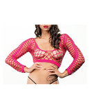 Beverly Hills Naughty Girl Crotchless All Over Mesh Leggings Pink O/s