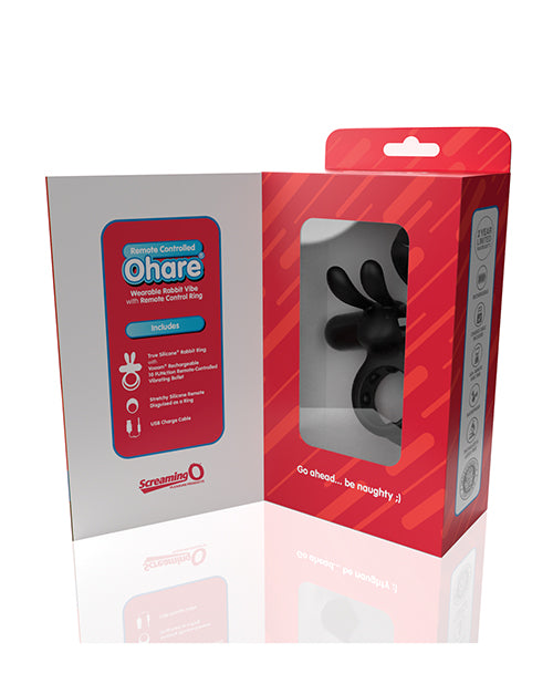 Screaming O Ohare Remote Controlled Vibrating Ring - Black