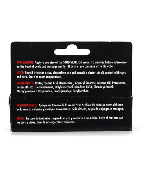 Stud Stallion Prolong Cream For Men - .05 Oz Tube Box Of 24