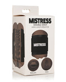 Curve Toys Mistress Double Shot Mini Masturbator Ass & Mouth - Dark