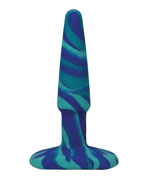 A Play 4 Inch Groovy Silicone Anal Plug - Ocean