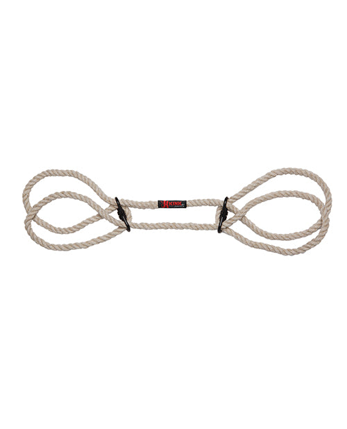 Merci Hogtie - Bind & Tie Wrist or Ankle Cuffs - 6 mm Hemp -Black