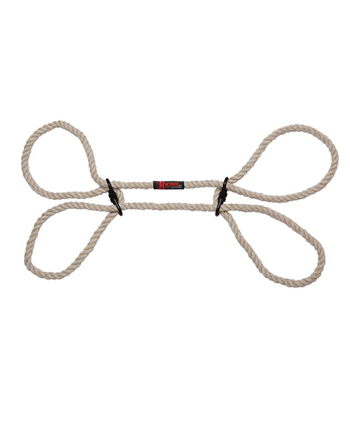 Merci Hogtie - Bind & Tie Wrist or Ankle Cuffs - 6 mm Hemp -Black