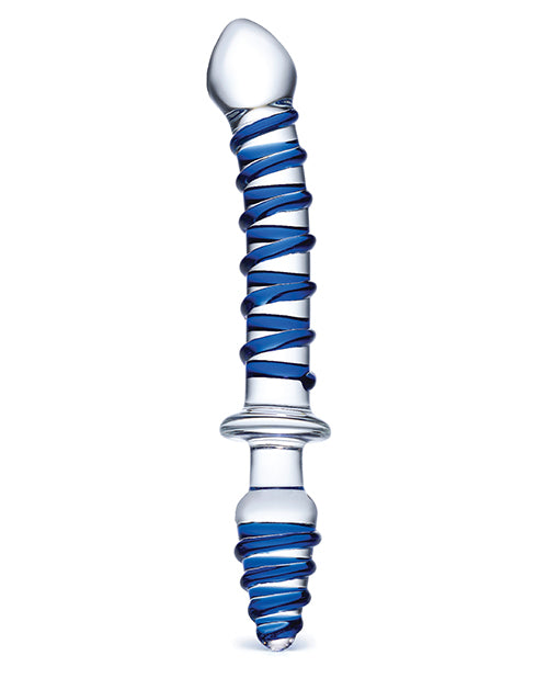 Glas 10" Mr. Swirly Double Ended Glass Dildo & Butt P