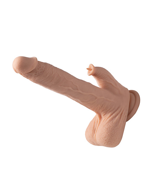 Colter App Controlled Realistic 8.5 Inch Thrusting Dildo Vibrator W/clit Licker - Ivory