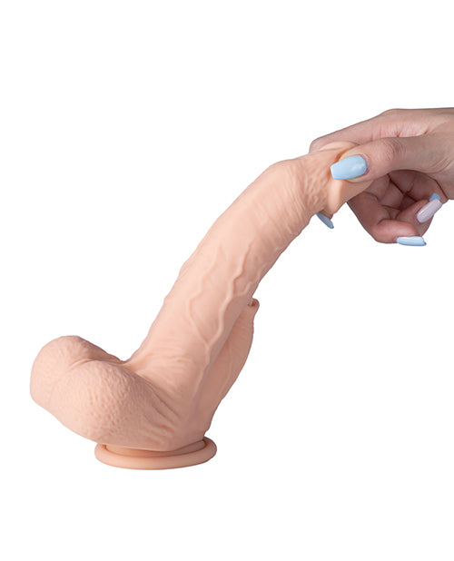 Colter App Controlled Realistic 8.5 Inch Thrusting Dildo Vibrator W/clit Licker - Ivory