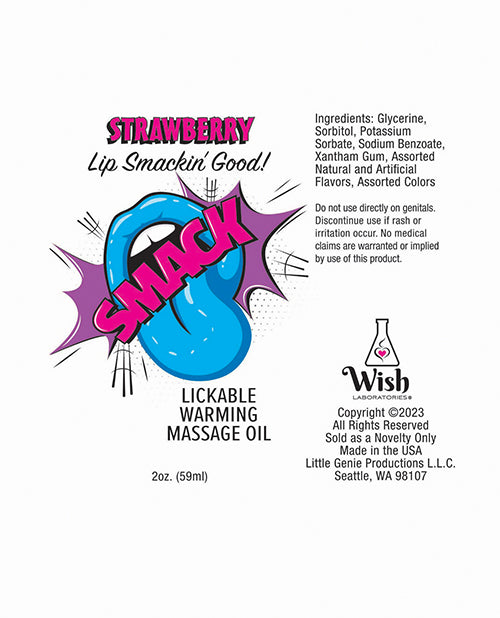 Smack Warming Massage Oil - 2 Oz Tropical