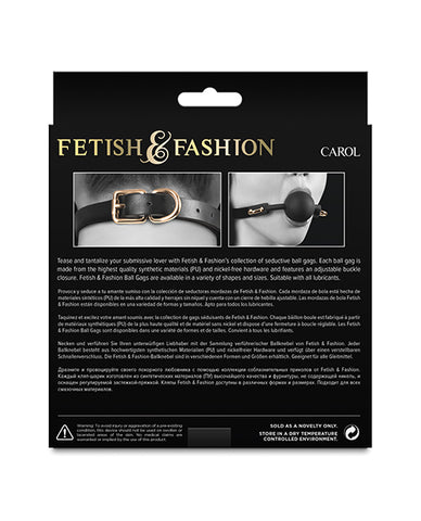 Fetish & Fashion Carol Ball Gag - Black