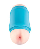 Delite Two Ways Mouth & Ass Masturbator - White