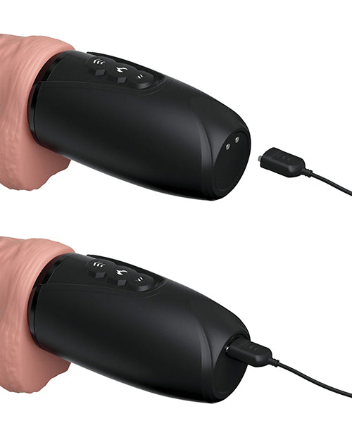 King Cock Plus Thrusting, Warming & Vibrating 6.5" Triple Threat Dong