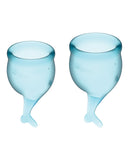 Satisfyer Feel Secure Menstrual Cup - Light Blue
