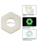 Alpha Liquid Silicone Glow in the Dark Prolong Sexagon Ring