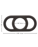Alpha Liquid Silicone Commander Cock Ring - Black
