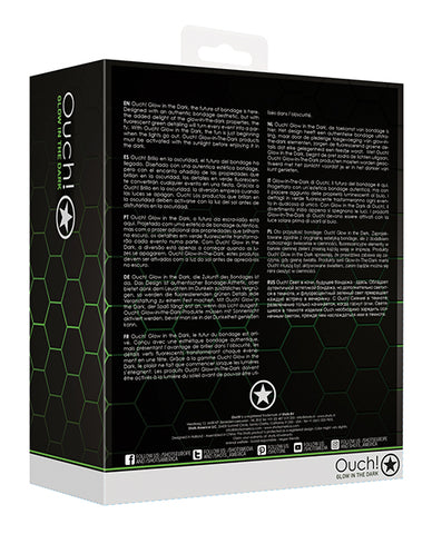 Shots Ouch Bed Bindings Restraint Kit - Glow In The Dark