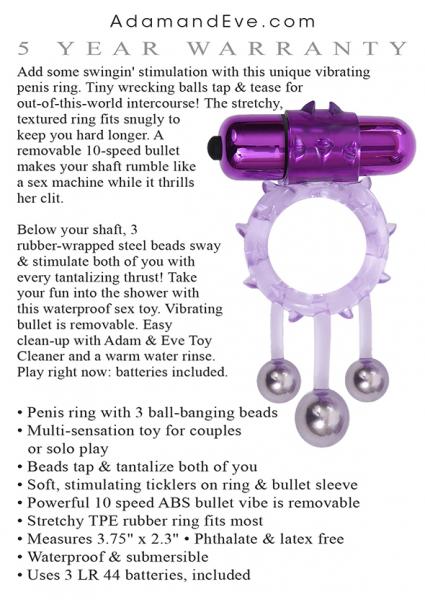 Triple Ball Bangin' Vibrating Ring